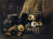 Hirst, Claude Raguet Basket of Pansies oil painting reproduction
